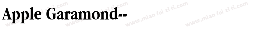 Apple Garamond-粗体字体转换
